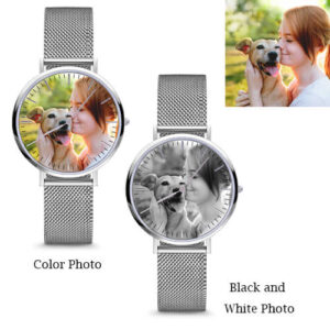 Retro Style Personalized Watch - Stainless Steel Photo Watch