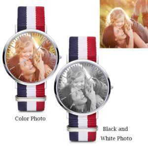 Attractive Color Personalized Watch - Classic Photo Watch For Women Nylon Strap
