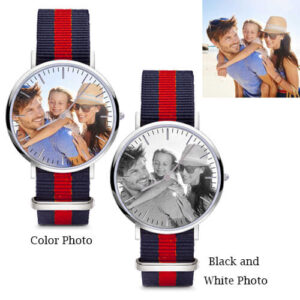 Stand-out from crowd Personalized Watch - Fashion Style Men's Personalized Photo Nylon Strap Watch