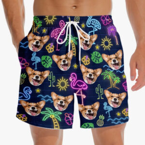 Lively Design Beach Short Custom Photo Every Day Should Be A Beach Day - Dog & Cat Personalized Custom Tropical Hawaiian Aloha Men Beach Shorts - Summer Vacation Gift, Birthday Party Gift For Pet Owners, Pet Lovers Set of 4