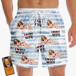 Classic Touch Beach Short Custom Photo Tropical Hawaiian Aloha Men Beach Shorts - Summer Vacation And Travel Gifts For Husband And Wife, Him And Her -  I Love My Destiny Set of 4