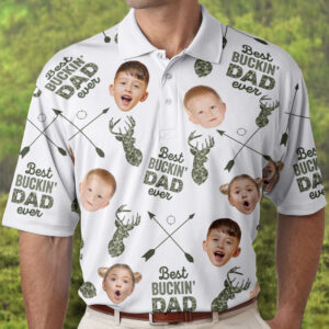 Today’s Treasure Polo Shirt Best Buckin' Dad Ever - Personalized Photo Polo Shirt