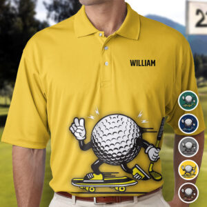Today’s Treasure Polo Shirt Custom Name Golf Polo Shirt With Skater Golf Ball - Custom Golf Shirt Set of 10