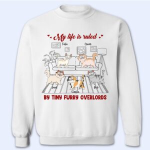 Vacation Vibe Sweatshirt My Life Is Ruled By - Gift For Cat Lovers - Personalized Sweatshirt Set of 4