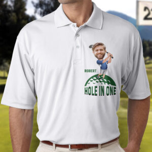 Today’s Treasure Polo Shirt Hole In One Custom Face Gift For Golfer, Dad, Husband - Custom Photo Golf Shirt Set of 2