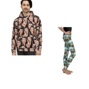 Combo Personalized Custom Hoodies and Dog Legging