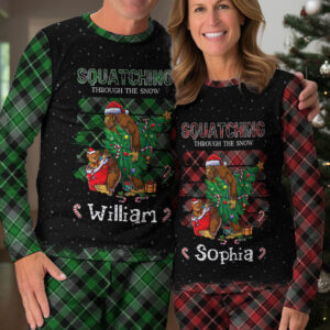 Squatching Through The Snow - Personalized Pajama Set