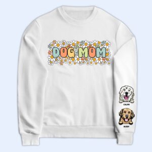 Vacation Vibe Sweatshirt Heart On Her Sleeve - Gift For Dog Mom - Personalized Sweatshirt With Sleeve Imprint Set of 10