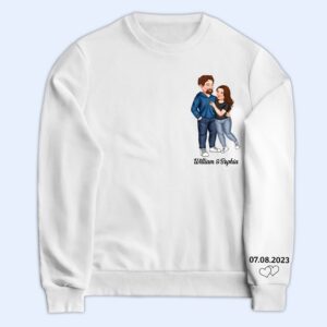 Vacation Vibe Sweatshirt Arm In Arm Couple - Gift For Couples, Husband, Wife - Personalized Sweatshirt With Sleeve Imprint Set of 3