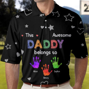 Today’s Treasure Polo Shirt This Awesome Daddy Belongs To - Personalized Polo Shirt Set of 2