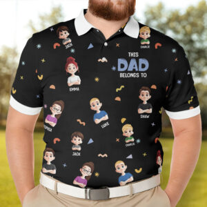 Made to Shine Polo Shirt This Dad Belongs To - Personalized Polo Shirt