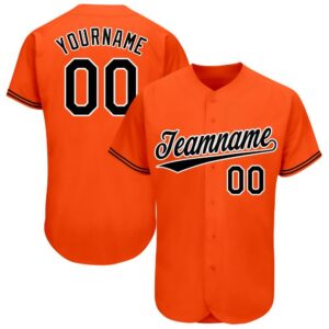 Stand-out from crowd Jersey Shirt-Custom Orange Black-White Baseball Jersey