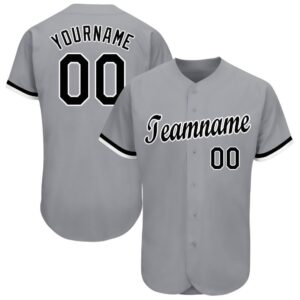 Attractive Color Jersey Shirt-Custom Gray Black-White Baseball Jersey-set of 2