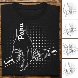 Lively Design T-shirt Family - Holding Family's Hands, We Are Always By Your Side V3 - Personalized Unisex T-shirt