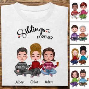 Lively Design T-shirt Family - Siblings Forever - Personalized T-Shirt (TB) Set of 2