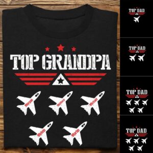 Lively Design T-shirt Father - Personalized Gift Top Grandpa/Dad - Personalized T-shirt (TT) Set of 3