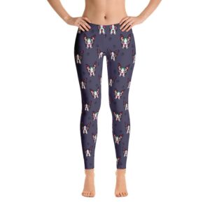 Dreaming Boston Terrier Leggings, Yoga Dog's Womens Legging, Women's Dog Lover Pants, Ladies Dogs Lover Legging's Pattern, Funny Trendy Gift