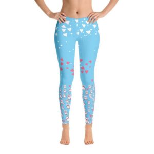 Cute Puppy, Labrador Retriever Hearts Leggings, Yoga Dog's Womens Legging, Women's Dog Lover Pants, Ladies Dogs Lover Legging's Pattern