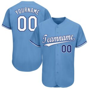 Attractive Color Jersey Shirt-Custom Light Blue White-Royal Baseball Jersey