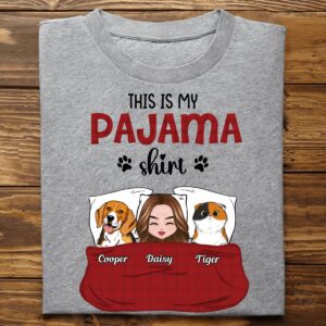 Lively Design T-shirt Pet Lovers - This Is My Pajama Shirt - Personalized Unisex T-shirt Set of 2