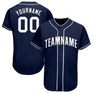 Stand-out from crowd Jersey Shirt-Custom Navy White Baseball Jersey
