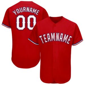 Customized for You Jersey Shirt-Custom Red White-Royal Baseball Jersey-set of 2