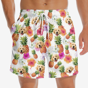 Lively Design Beach Short Custom Photo Let's Go To The Beach - Dog & Cat Personalized Custom Tropical Hawaiian Aloha Men Beach Shorts - Summer Vacation Gift, Birthday Party Gift For Pet Owners, Pet Lovers Set of 3