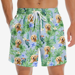 Lively Design Beach Short Custom Photo Endless Sun Endless Fun Endless Summer - Dog & Cat Personalized Custom Tropical Hawaiian Aloha Men Beach Shorts - Summer Vacation Gift, Birthday Party Gift For Pet Owners, Pet Lovers
